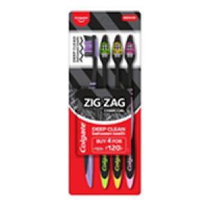 COLGATE ZIGZAG CHARCOAL ESCOVA DE DENTE 4PCS