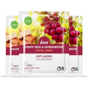 VCARE GRAPE SEED & SANDALWOOD FACE MASK